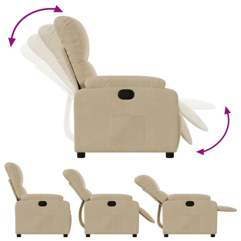 vidaXL Fauteuil Crème Microvezel - 35% Korting!
