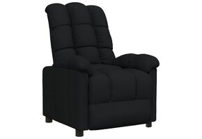 vidaXL Fauteuil verstelbaar stof zwart - Nu 60% korting!