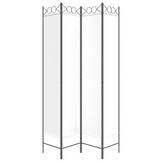 vidaXL Kamerscherm 4 panelen Wit - 35% Korting
