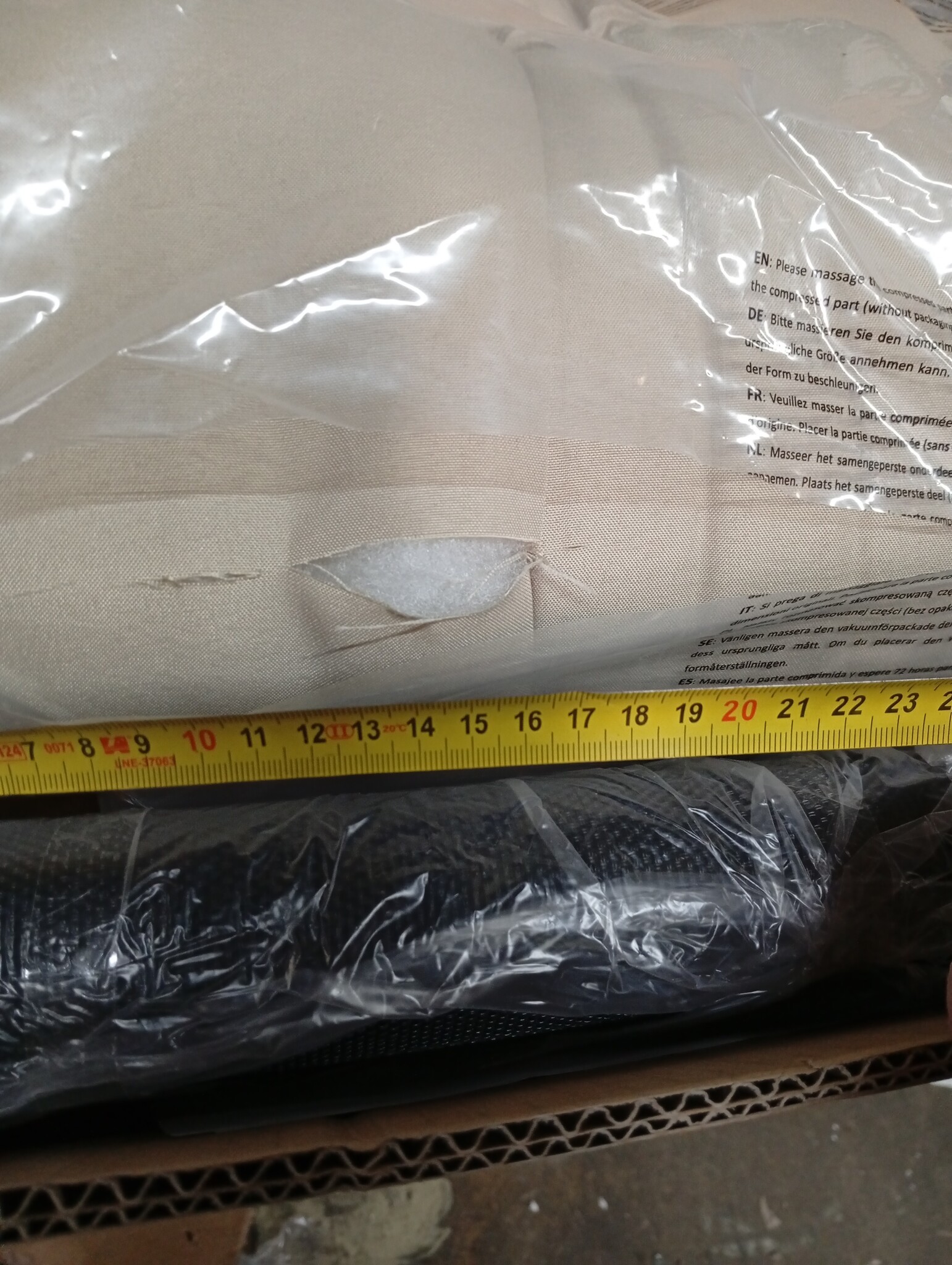 vidaXL Tuinbank met Kussen Staal Taupe - Nu 64% Korting!