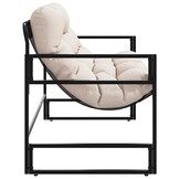 vidaXL Tuinbank met Kussen Staal Taupe - Nu 64% Korting!