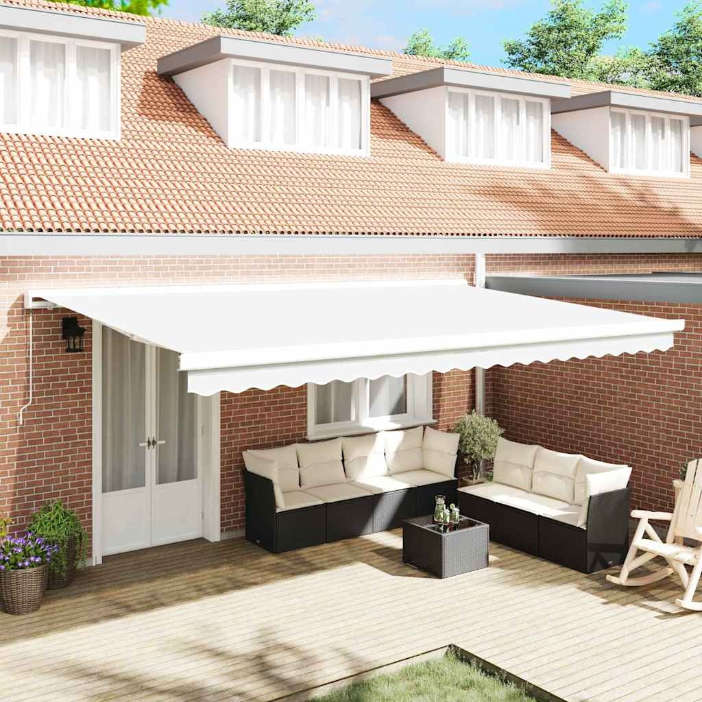 vidaXL Vervangingsdoek Zonnescherm Wit 500x350cm - 70% Korting!