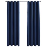 vidaXL Gordijn Verduisterend Blauw 2 stuks 140x175 cm - 47% Korting!