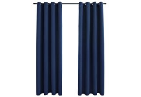 vidaXL Gordijn Verduisterend Blauw 2 stuks 140x175 cm - 47% Korting!