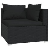 vidaXL Loungeset 3-delig | Poly Rattan Zwart | 42% Korting