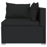 vidaXL Loungeset 3-delig | Poly Rattan Zwart | 42% Korting