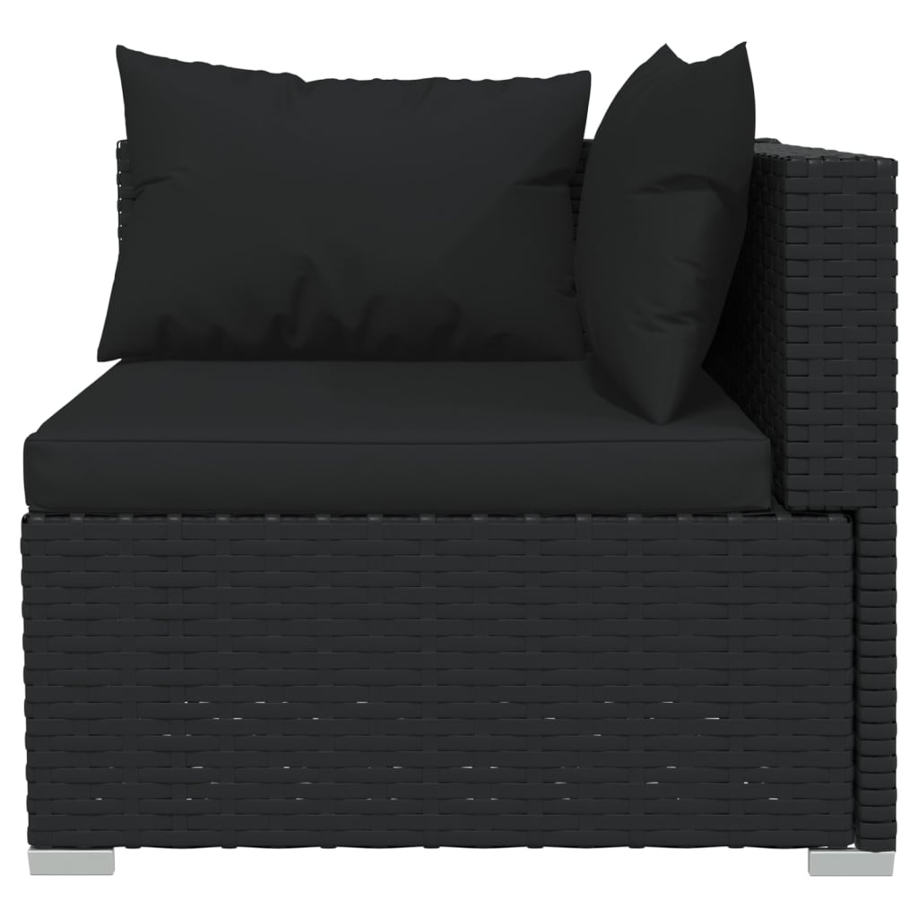 vidaXL Loungeset 3-delig | Poly Rattan Zwart | 42% Korting