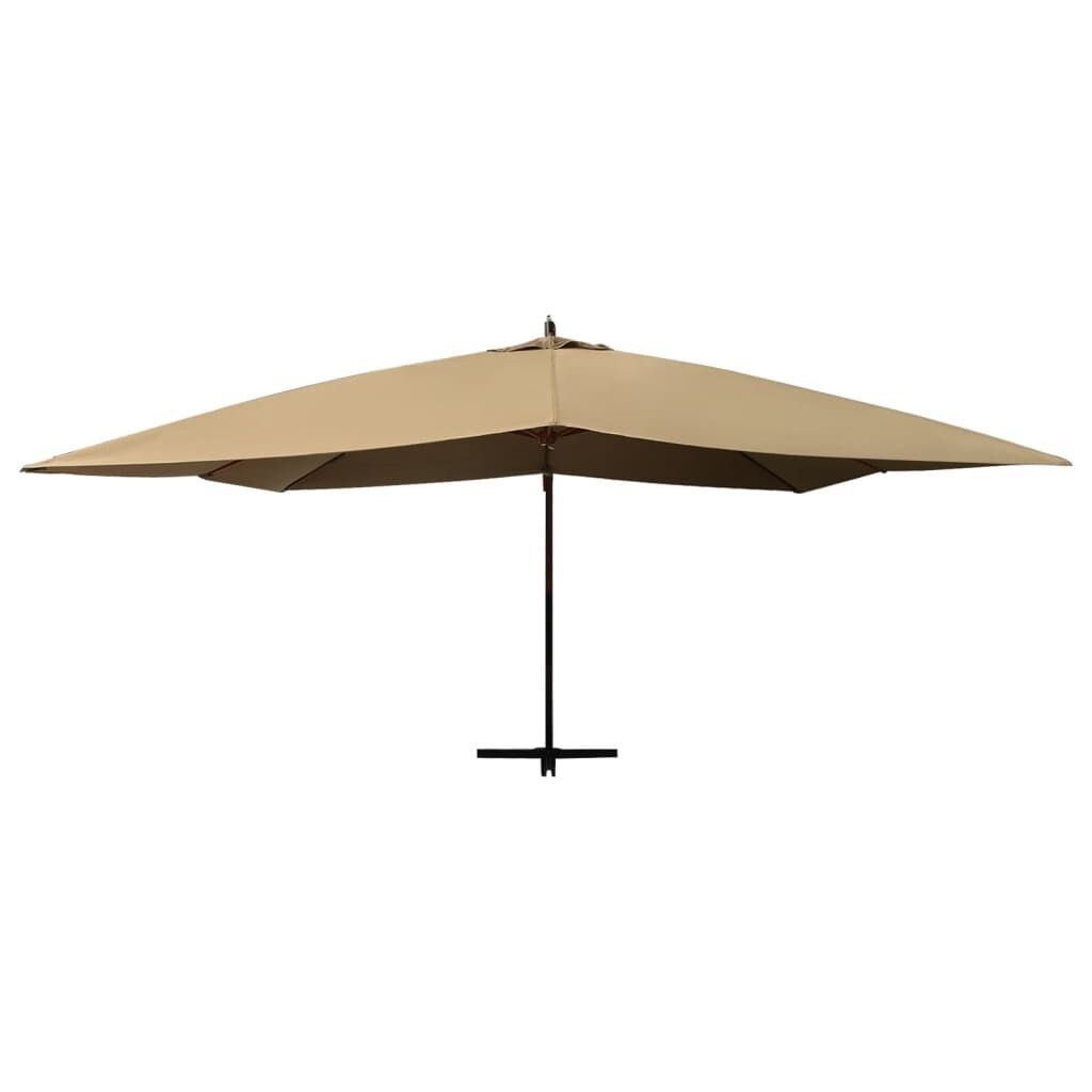 vidaXL Zweefparasol Taupe 400x300cm - 71% Korting