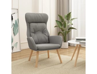 vidaXL Relaxstoel stof lichtgrijs - 62% Korting!