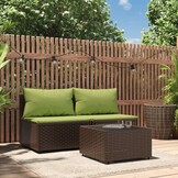 vidaXL Loungeset 3-delig | Poly Rattan Bruin | 91% Korting
