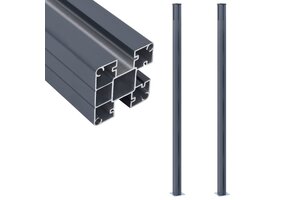 vidaXL Schuttingpalen Aluminium Donkergrijs - Nu 37% Korting!