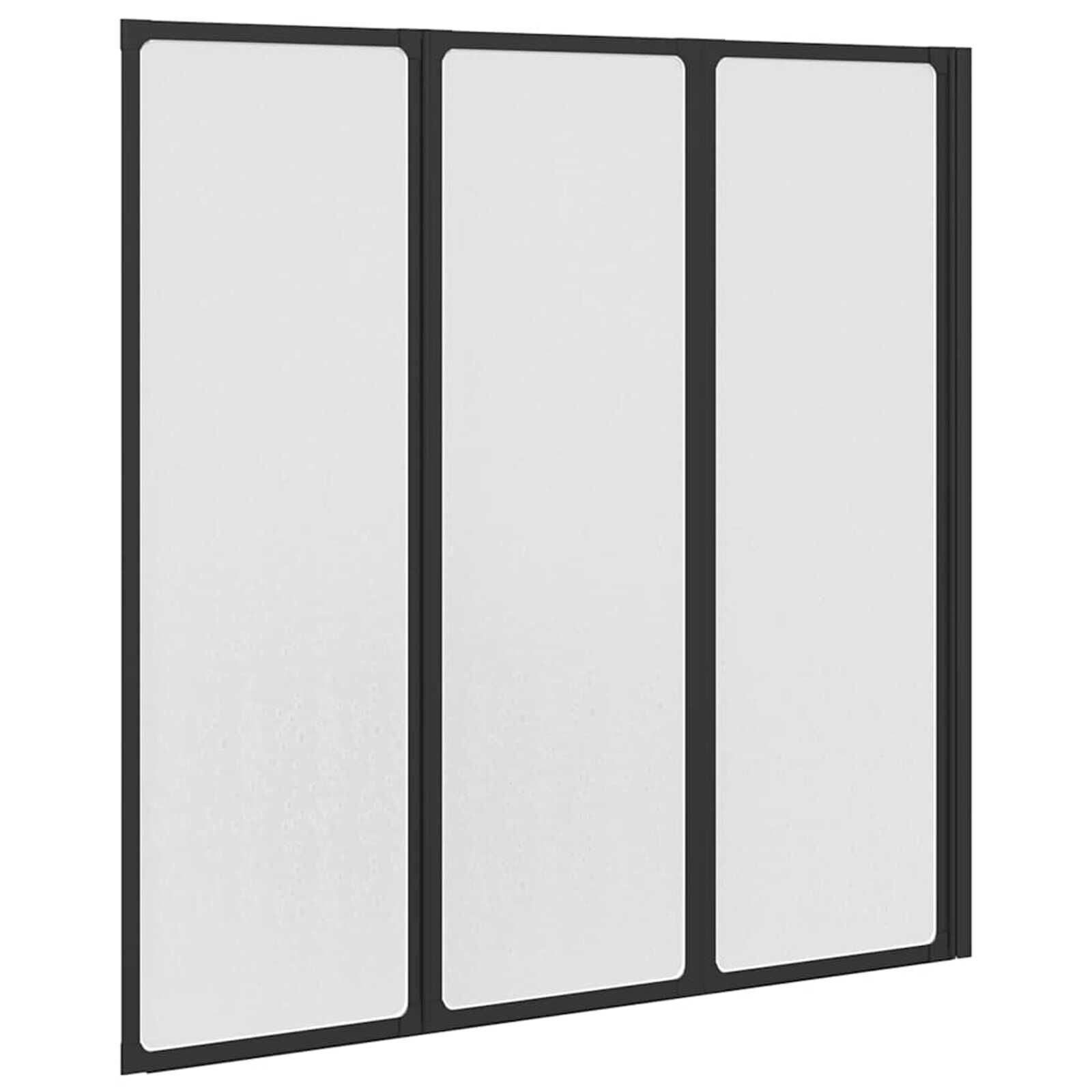 3-Paneels Vouwbaar Badscherm - 117x120cm - 35% Korting