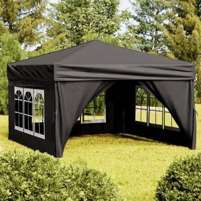 VidaXL Partytent 3x3m Zwart - Inklapbaar met Zijwanden - 35% Korting!
