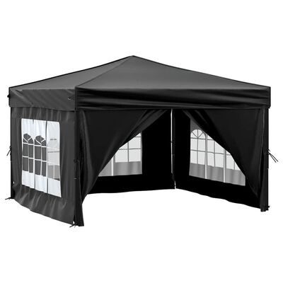 VidaXL Partytent 3x3m Zwart - Inklapbaar met Zijwanden - 35% Korting!