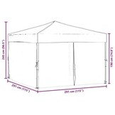 VidaXL Partytent 3x3m Zwart - Inklapbaar met Zijwanden - 35% Korting!