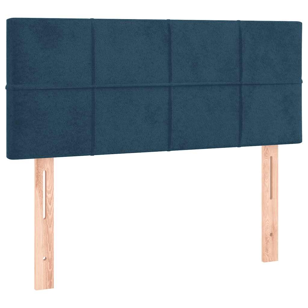vidaXL Hoofdbord 100x5x78/88 cm Fluweel Donkerblauw - 57% Korting!