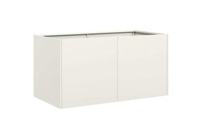 vidaXL Plantenbak Wit - 80x40x40 cm - Koudgewalst Staal | 48% Korting!