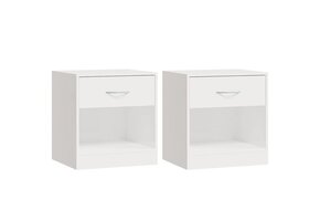 vidaXL Nachtkastjes 2 st hoogglans wit | 55% Korting