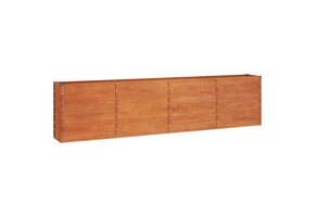 vidaXL Verhoogde Plantenbak 320x40x77 cm Cortenstaal - 55% Korting