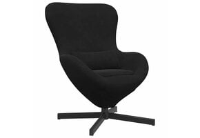 vidaXL Eivormige Stoel Zwart Fluweel - 35% Korting!