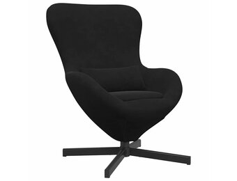 vidaXL Eivormige Stoel Zwart Fluweel - 35% Korting!