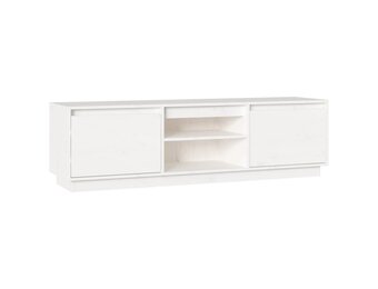 VidaXL TV-meubel massief grenenhout wit | Nu 55% korting!