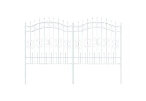 vidaXL Tuinhek Wit (64% KORTING) - 165 cm Poedergecoat Staal