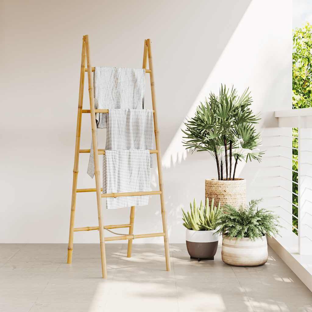 vidaXL Dubbele Handdoekenladder Bamboe 50x160 cm - 42% Korting!