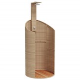 vidaXL Buitendouche Beige (60% Korting) - Poly Rattan & Acaciahout