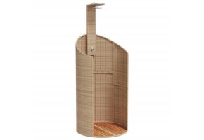 vidaXL Buitendouche Beige (60% Korting) - Poly Rattan & Acaciahout