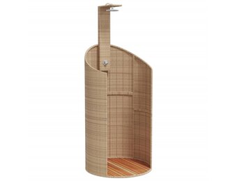vidaXL Buitendouche Beige (60% Korting) - Poly Rattan & Acaciahout
