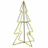 vidaXL Kegelkerstboom 160 LED's - Binnen/Buiten - 78x120 cm - 65% Korting!