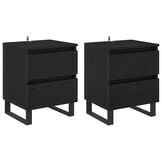 vidaXL Nachtkastje Zwart eiken - 35% Korting