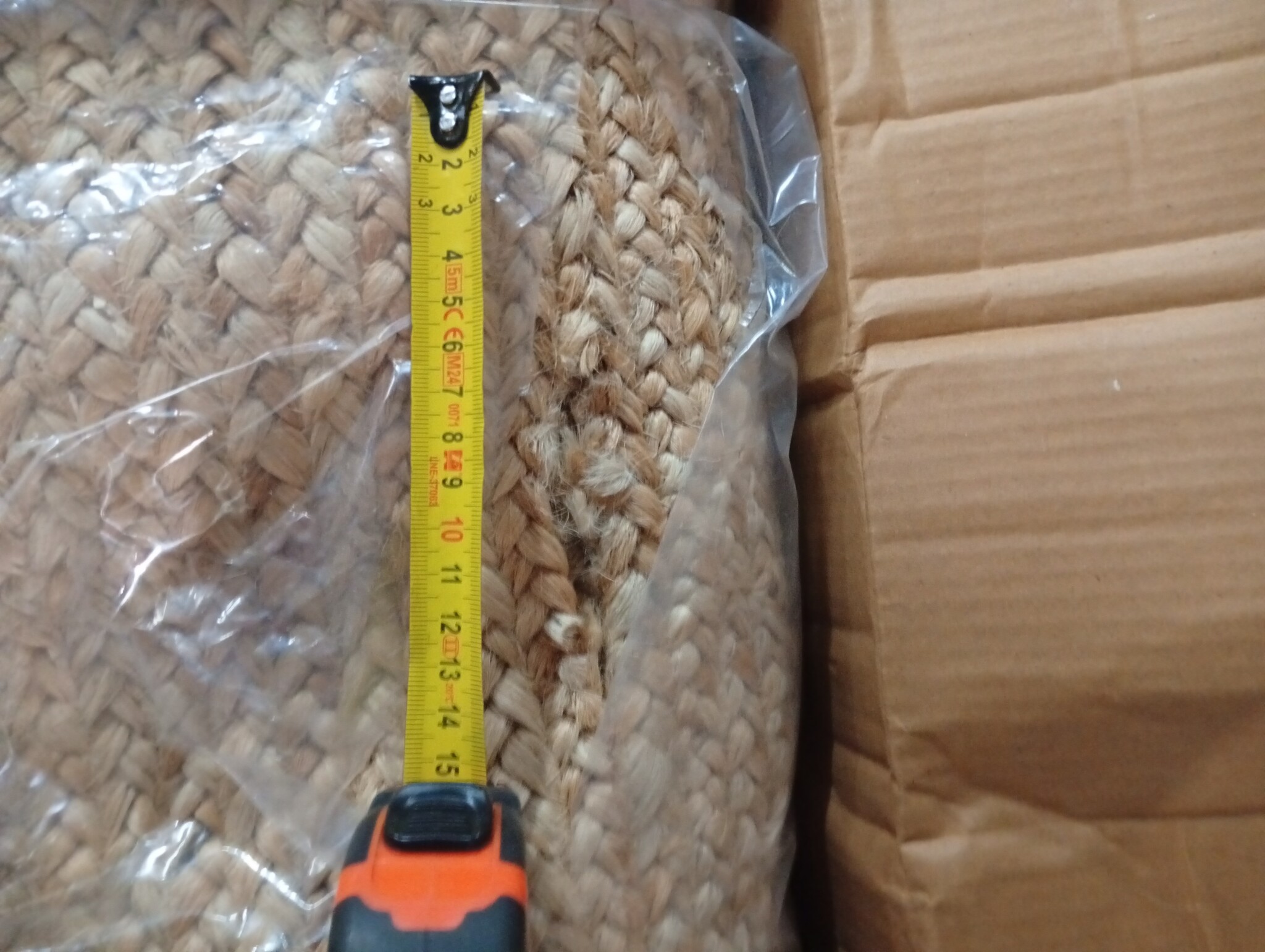 vidaXL Jute Vloerkleed Handgemaakt 120x180 cm - 60% Korting