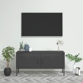 vidaXL TV-meubel Staal Antraciet 105x35x50 cm - 35% Korting!