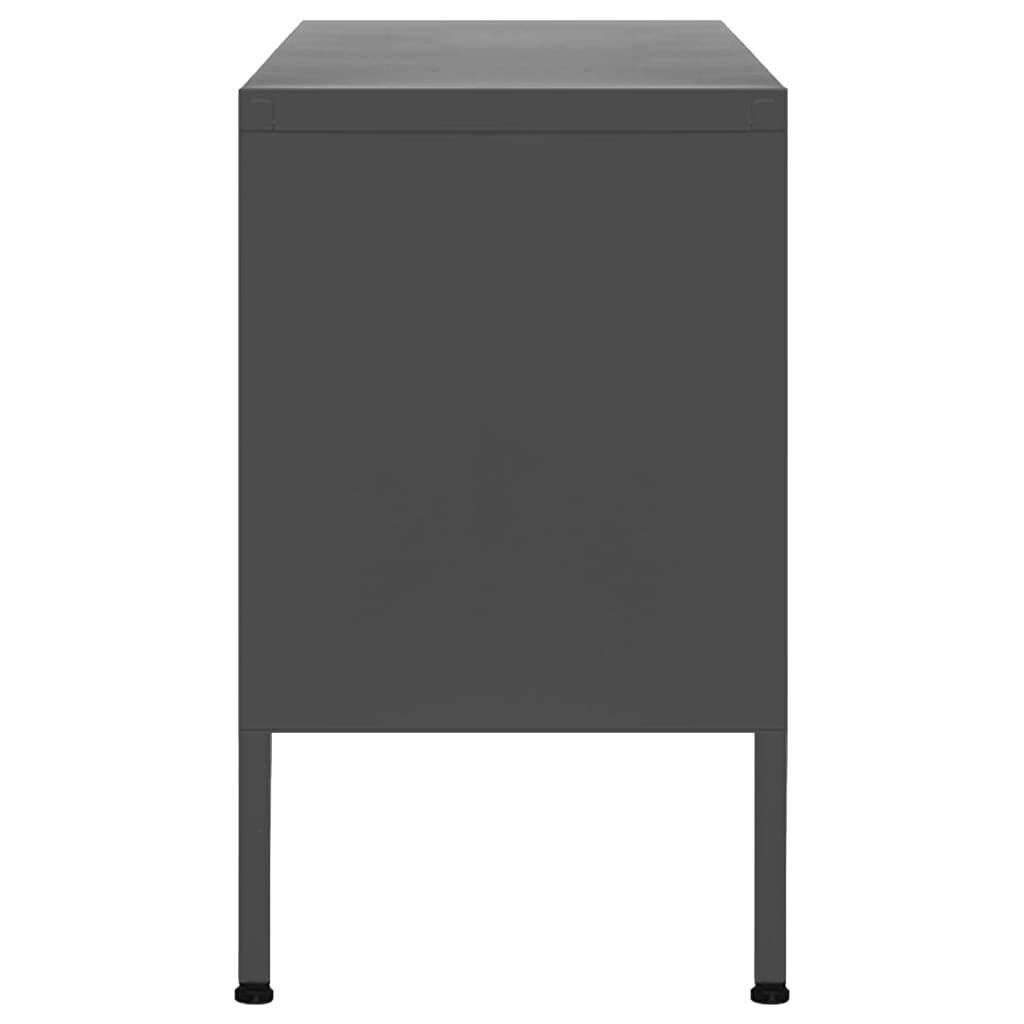 vidaXL TV-meubel Staal Antraciet 105x35x50 cm - 35% Korting!