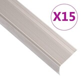 vidaXL Trapneuzen Aluminium Champagne - 15 stuks - 35% Korting!