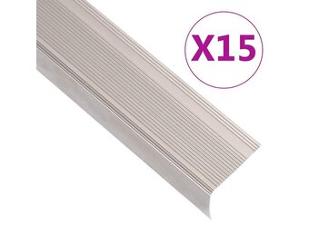 vidaXL Trapneuzen Aluminium Champagne - 15 stuks - 35% Korting!