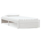 vidaXL Bedframe Massief Hout Wit 90x200cm | -60% Korting