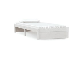 vidaXL Bedframe Massief Hout Wit 90x200cm | -60% Korting