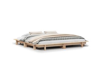 vidaXL Bedframe Massief Grenenhout 200x200 cm - 60% Korting!