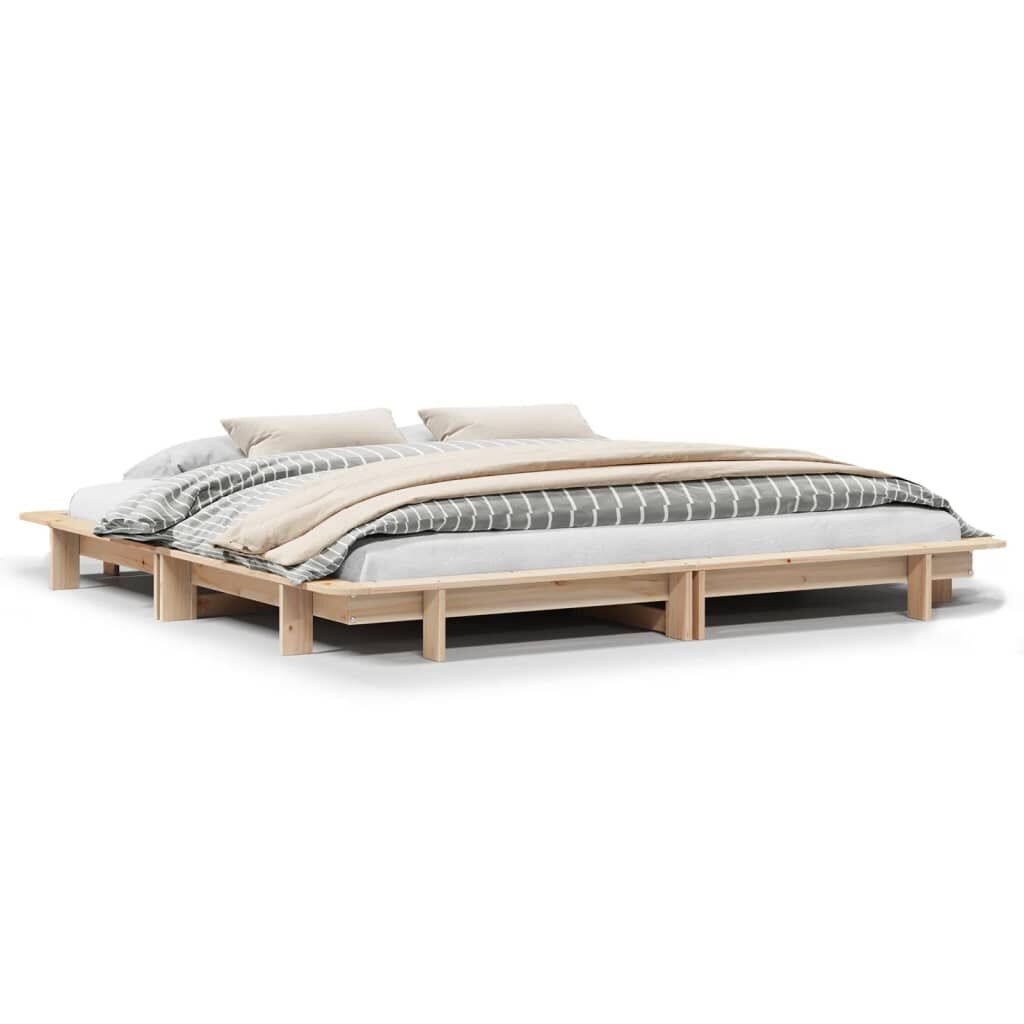 vidaXL Bedframe Massief Grenenhout 200x200 cm - 60% Korting!