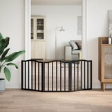 vidaXL Hondenhek 3 panelen 150cm Populierenhout Zwart - 55% Korting!