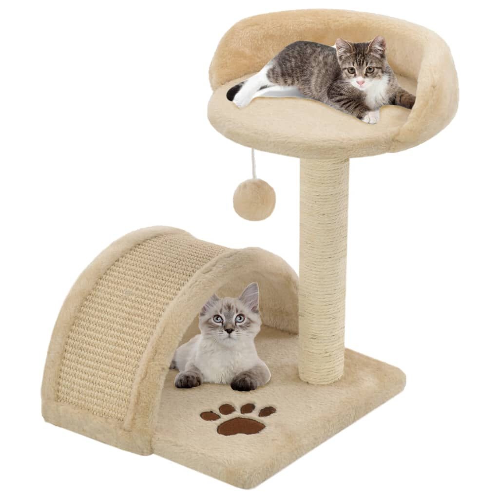vidaXL Kattenkrabpaal Beige/Bruin 40cm - 35% Korting