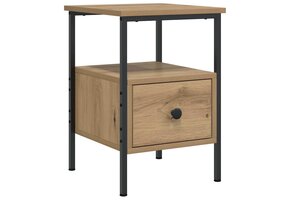 vidaXL Nachtkastje 60% Korting - Bewerkt Hout, Artisanaal Eiken