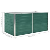 vidaXL Verhoogd Plantenbed 160x80x77cm Groen - 64% Korting