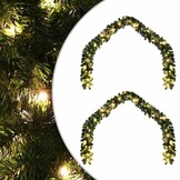 vidaXL Kerstkrans met 600 LED's (2 stuks) - Groen, 40m | 47% Korting