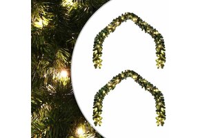 vidaXL Kerstkrans met 600 LED's (2 stuks) - Groen, 40m | 47% Korting