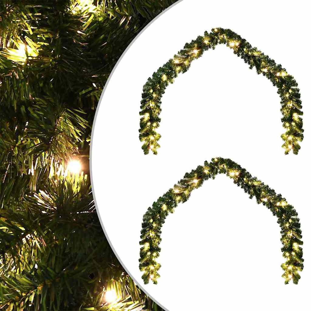 vidaXL Kerstkrans met 600 LED's (2 stuks) - Groen, 40m | 47% Korting