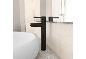 vidaXL Badkamermengkraan Zwart (12x30 cm) - 64% Korting!